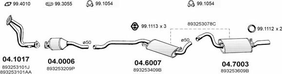 ASSO ART0228 - Система випуску ОГ autocars.com.ua