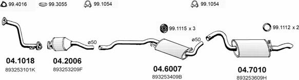 ASSO ART0230 - Система випуску ОГ autocars.com.ua