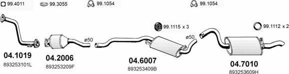 ASSO ART0232 - Система випуску ОГ autocars.com.ua