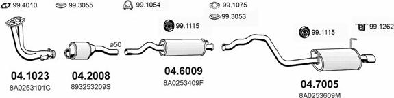 ASSO ART0237 - Система випуску ОГ autocars.com.ua
