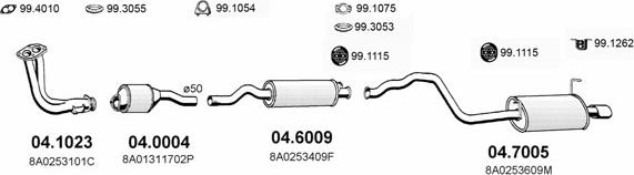 ASSO ART0238 - Система випуску ОГ autocars.com.ua