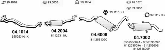 ASSO ART0242 - Система випуску ОГ autocars.com.ua