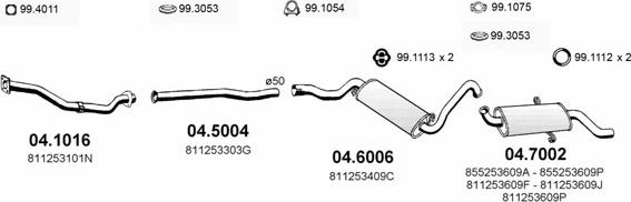 ASSO ART0245 - Система випуску ОГ autocars.com.ua