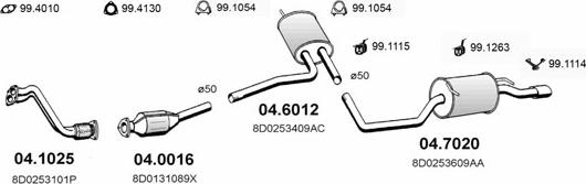 ASSO ART0246 - Система випуску ОГ autocars.com.ua