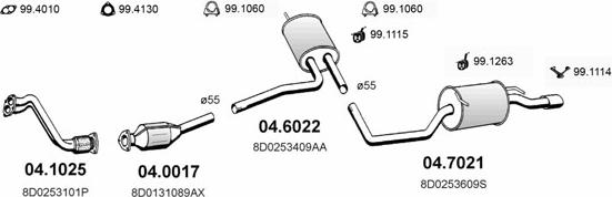 ASSO ART0247 - Система випуску ОГ autocars.com.ua
