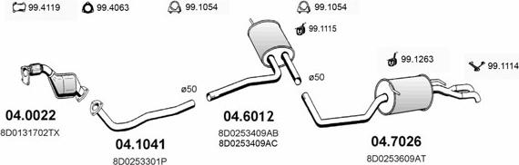 ASSO ART0251 - Система випуску ОГ autocars.com.ua