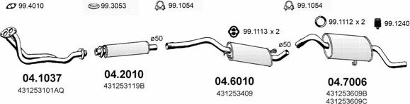 ASSO ART0256 - Система випуску ОГ autocars.com.ua