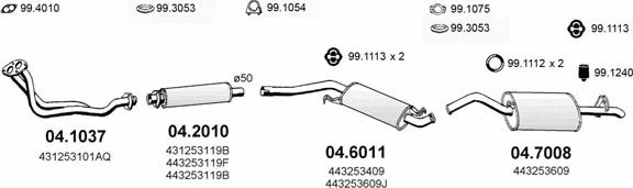 ASSO ART0260 - Система випуску ОГ autocars.com.ua