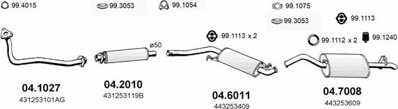 ASSO ART0262 - Система випуску ОГ autocars.com.ua