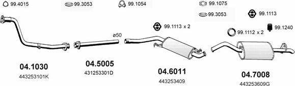 ASSO ART0263 - Система випуску ОГ autocars.com.ua
