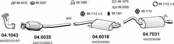 ASSO ART0266 - Система випуску ОГ autocars.com.ua