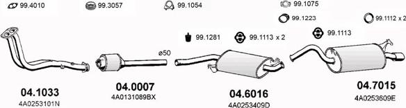 ASSO ART0273 - Система випуску ОГ autocars.com.ua