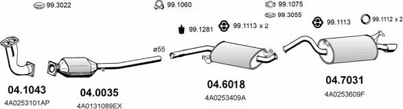 ASSO ART0275 - Система випуску ОГ autocars.com.ua