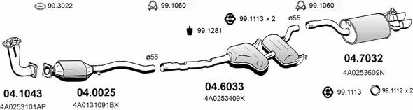 ASSO ART0276 - Система випуску ОГ autocars.com.ua