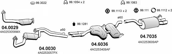 ASSO ART0277 - Система випуску ОГ autocars.com.ua