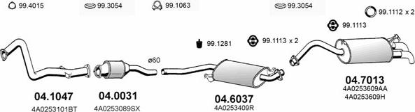 ASSO ART0278 - Система випуску ОГ autocars.com.ua