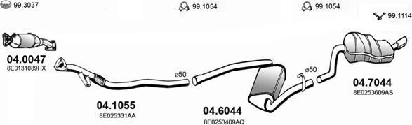 ASSO ART0294 - Система випуску ОГ autocars.com.ua