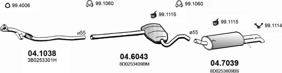 ASSO ART0295 - Система випуску ОГ autocars.com.ua