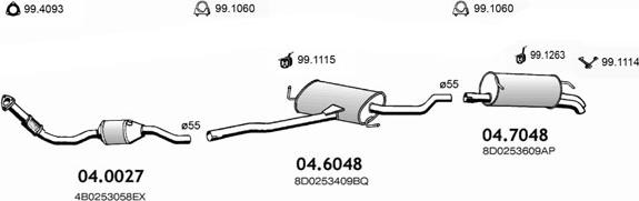 ASSO ART0298 - Система випуску ОГ autocars.com.ua