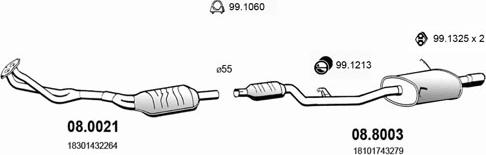 ASSO ART0305 - Система випуску ОГ autocars.com.ua