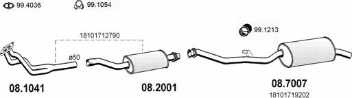 ASSO ART0311 - Система випуску ОГ autocars.com.ua