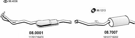 ASSO ART0312 - Система випуску ОГ autocars.com.ua