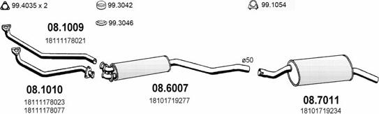 ASSO ART0322 - Система випуску ОГ autocars.com.ua