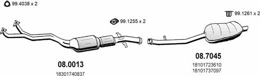 ASSO ART0329 - Система випуску ОГ autocars.com.ua