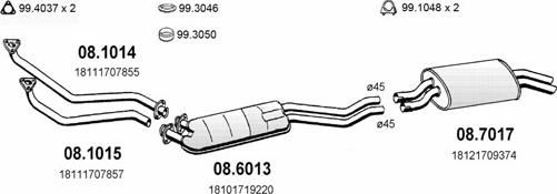 ASSO ART0335 - Система випуску ОГ autocars.com.ua