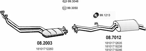 ASSO ART0336 - Система випуску ОГ autocars.com.ua
