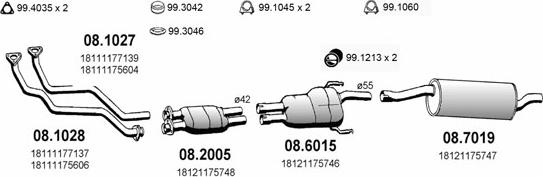 ASSO ART0356 - Система випуску ОГ autocars.com.ua