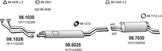 ASSO ART0365 - Система випуску ОГ autocars.com.ua