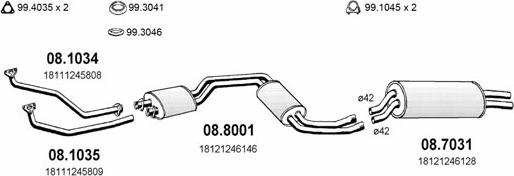 ASSO ART0366 - Система випуску ОГ autocars.com.ua
