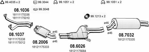 ASSO ART0367 - Система випуску ОГ autocars.com.ua