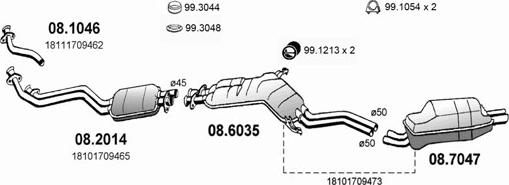 ASSO ART0370 - Система випуску ОГ autocars.com.ua