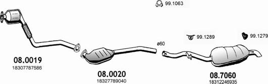 ASSO ART0378 - Система выпуска ОГ avtokuzovplus.com.ua