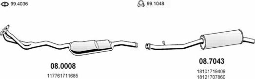 ASSO ART0382 - Система випуску ОГ autocars.com.ua