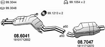 ASSO ART0390 - Система випуску ОГ autocars.com.ua