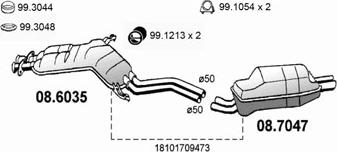 ASSO ART0391 - Система випуску ОГ autocars.com.ua