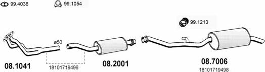 ASSO ART0392 - Система випуску ОГ autocars.com.ua