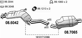 ASSO ART0393 - Система випуску ОГ autocars.com.ua