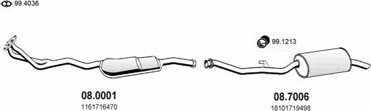 ASSO ART0394 - Система випуску ОГ autocars.com.ua