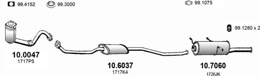 ASSO ART0447 - Система випуску ОГ autocars.com.ua