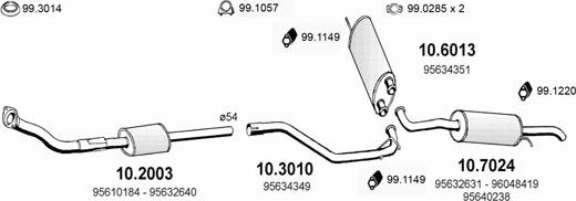 ASSO ART0486 - Система випуску ОГ autocars.com.ua