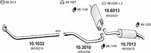 ASSO ART0489 - Система випуску ОГ autocars.com.ua