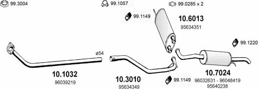 ASSO ART0491 - Система випуску ОГ autocars.com.ua