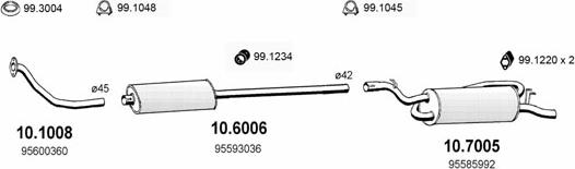 ASSO ART0561 - Система випуску ОГ autocars.com.ua