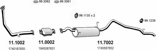 ASSO ART0567 - Система випуску ОГ autocars.com.ua