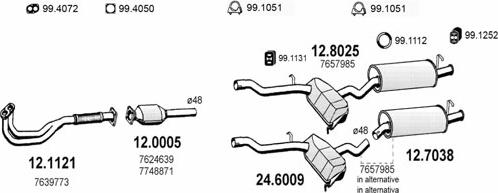 ASSO ART0603 - Система випуску ОГ autocars.com.ua
