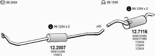 ASSO ART0610 - Система випуску ОГ autocars.com.ua